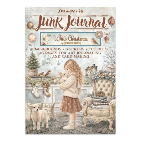 Stamperia Junk Journal White Christmas – Stickers, Cut-outs & Backgrounds