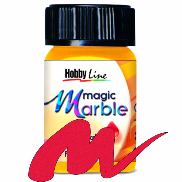 Magic Marble - Боя за мраморен ефект,20мл. - Металик червено