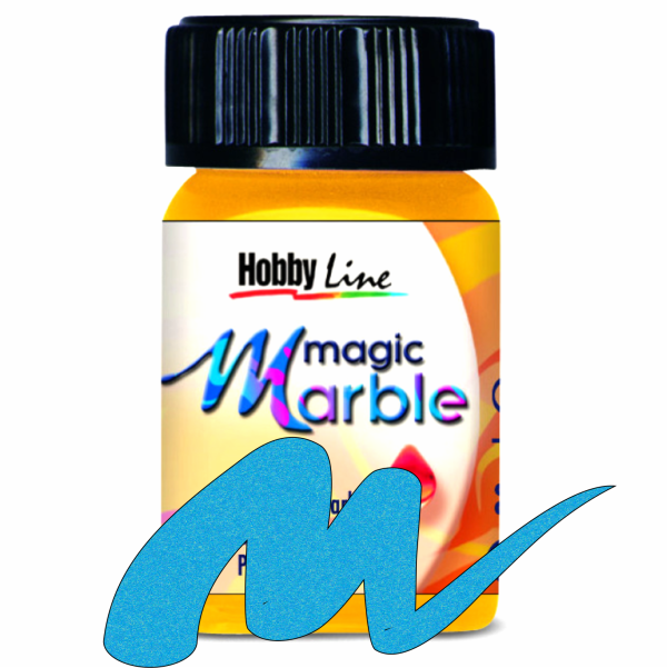 Magic Marble - Боя за мраморен ефект,20мл. - Металик синьо