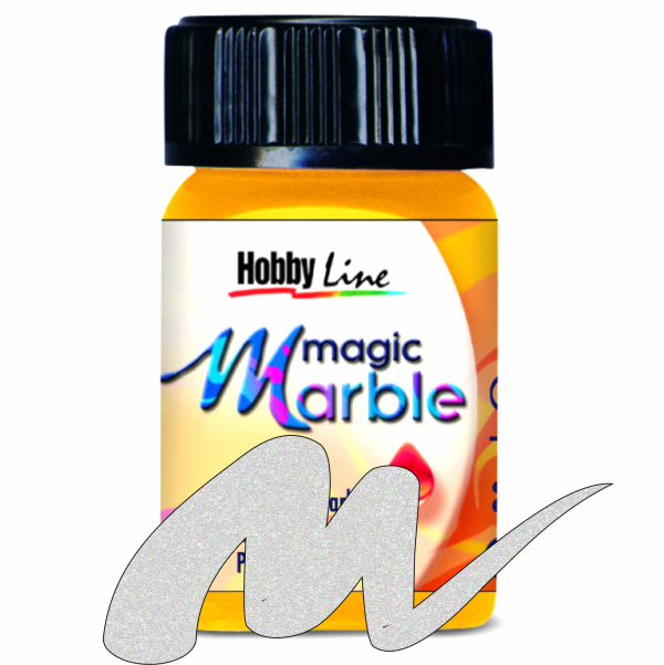 Magic Marble - Боя за мраморен ефект,20мл. - Брокат сребро