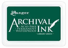 ARCHIVAL INK PAD, USA - Tампон с архивно перманентно мастило, Library Green