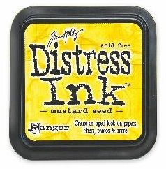 Distress ink pad by Tim Holtz - Тампон, "Дистрес" техника - Mustard seed