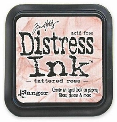 Distress ink pad by Tim Holtz - Тампон, "Дистрес" техника - Tattered rose