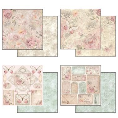 STAMPERIA Double Face Sheets 10 Pack + 2free  - Дизайнерски блок 12"x12" / SHABBY  ROSE