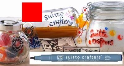 SUITTO CRAFTERS MEDIUM - Перманентен маркер Japan * RED