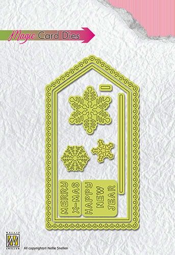 Special Card Die Christmas card-1  - Фигурални щанци за рязане и релеф,  MCD001