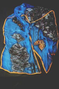 ART SILK  PONGE SCARF - Поръбен шал от естествена коприна 180 Х 45 см.
