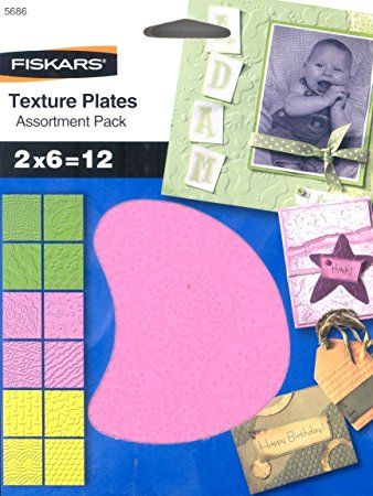 FISKARS TEXTURE PLATES - Плочи  за релеф 14.5х14.5см / 12 мотива