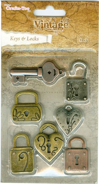 Crafts Too Vintage Selection - Keys & Locks 7pcs