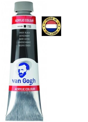 VAN GOGH Superfine ACRYLIC 735 - ЕКСТРА Фин АКРИЛ 40мл. OXIDE BLACK