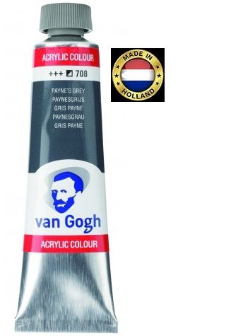 VAN GOGH Superfine ACRYLIC 708 - ЕКСТРА Фин АКРИЛ 40мл. PAYNES GREY