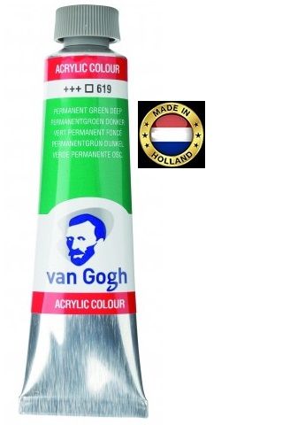VAN GOGH Superfine ACRYLIC 619 - ЕКСТРА Фин АКРИЛ 40мл. PERM. GREEN DEEP