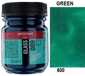 Decorfin GLASS 50ml , TALENS - Витражна боя от най-високо качество - Зелено