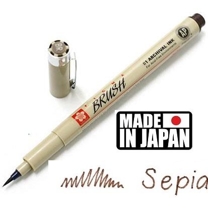 PIGMA BRUSH Japan - Профи пигментна четка SEPIA