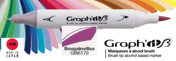 6170 BOUGAINVILLEA - GRAPH IT BRUSH MARKER - Двувърх дизайн маркери ЧЕТКА