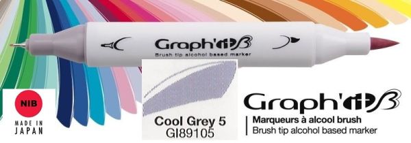 9105 COOL GRAY 5 - GRAPH IT BRUSH MARKER - Двувърх дизайн маркери ЧЕТКА