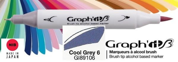 9106 COOL GRAY 6 - GRAPH IT BRUSH MARKER - Двувърх дизайн маркери ЧЕТКА
