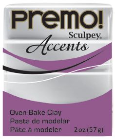 `PREMO Accents` USA - Професионална серия полимерна глина -  Silver, 2oz