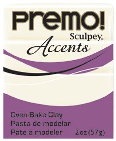 `PREMO Accents` USA - Професионална серия полимерна глина -  White Translucent, 2oz