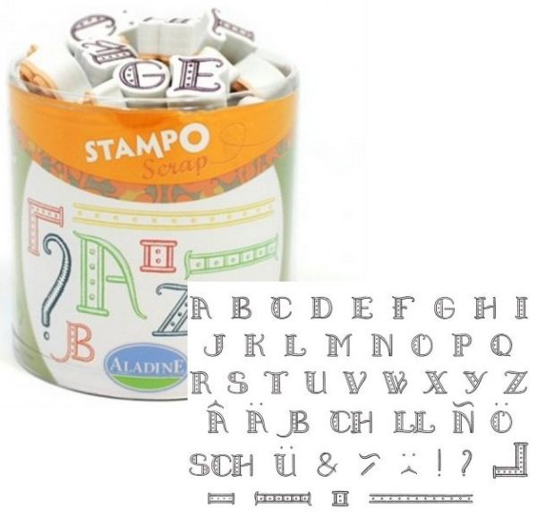 ALADINE STAMPO Scrap - Комплект гумени печати 03719