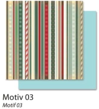 FB Christmas 03 - Дизайнерски картон с ембос-глитер елементи - 30,5 Х 30,5 см.