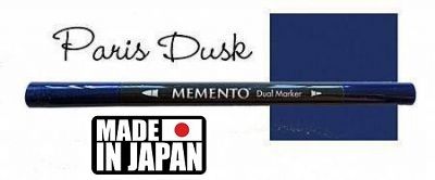 MEMENTO BRUSH MARKER , Japan - Двувърх маркер ЧЕТКА - PARIS DUSK