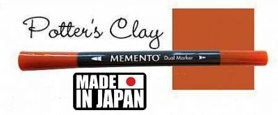 MEMENTO BRUSH MARKER , Japan - Двувърх маркер ЧЕТКА - POTTERS CLAY