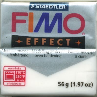 FIMO EFFECT - ПОЛИМЕРНА ГЛИНА Translucent White 014