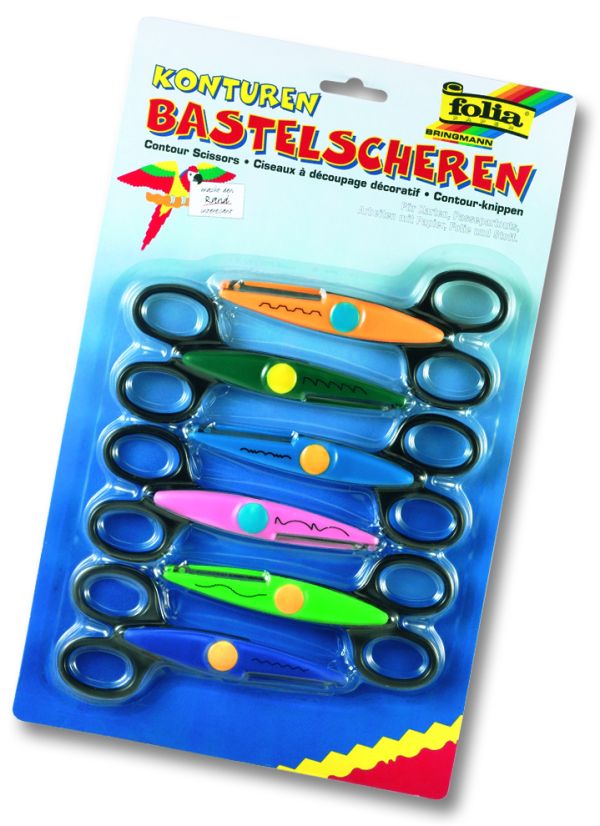 DECO CONTOUR SCISSOR  SET - Комплект контурни ножици 6брFolia, Germany