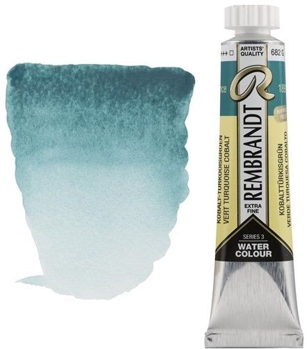 REMBRANDT WATERCOLOUR TUBE 3 - Екстра фин акварел `ТУБА"  20ml - 682 COBALT TURQ. GREEN