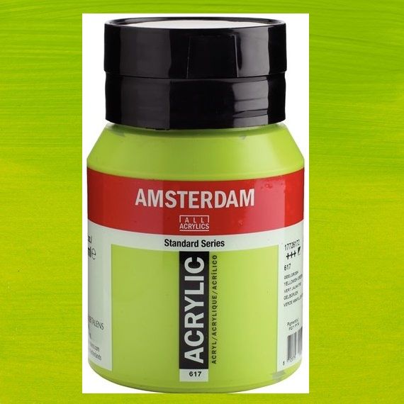 AMSTERDAM ACRYLIC 500ml - Акрилна боя за живопис - Yellow green 617