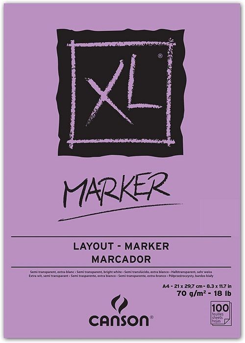 # MARKER PAD CANSON XL A4 -  Блок за MARKER рисуване 100 листа / А4