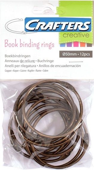 RINGS CRAFTERS  50mm  - Рингове халки за албуми 50mm / 12 бр. COPPER