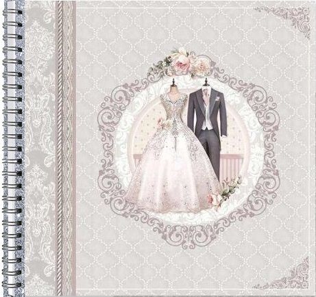 ALBUM SCRAPBOOKING "WEDDING" - Дизайнерски скрапбукинг албум 24 страници 30,5х30,5 см