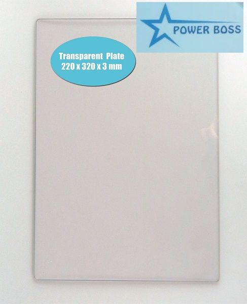 POWERBOSS Transparent  PLATE  - Прозрачна резервна подложка за Power Boss -220X320X3mm