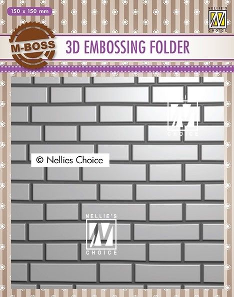 3D-embossing folder "Brick wall" 150x150mm- 3D Ембос папка