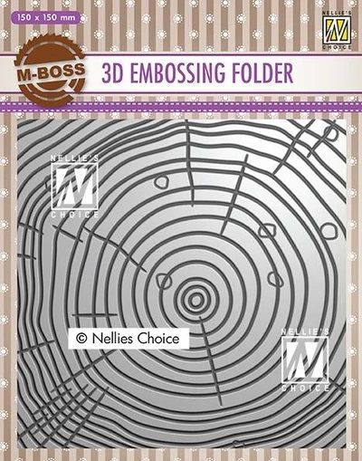 3D-embossing folder "Growth rings" 150x150mm- 3D Ембос папка