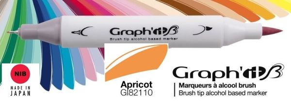 2110 APRICOT - GRAPH IT BRUSH MARKER - Двувърх дизайн маркери ЧЕТКА