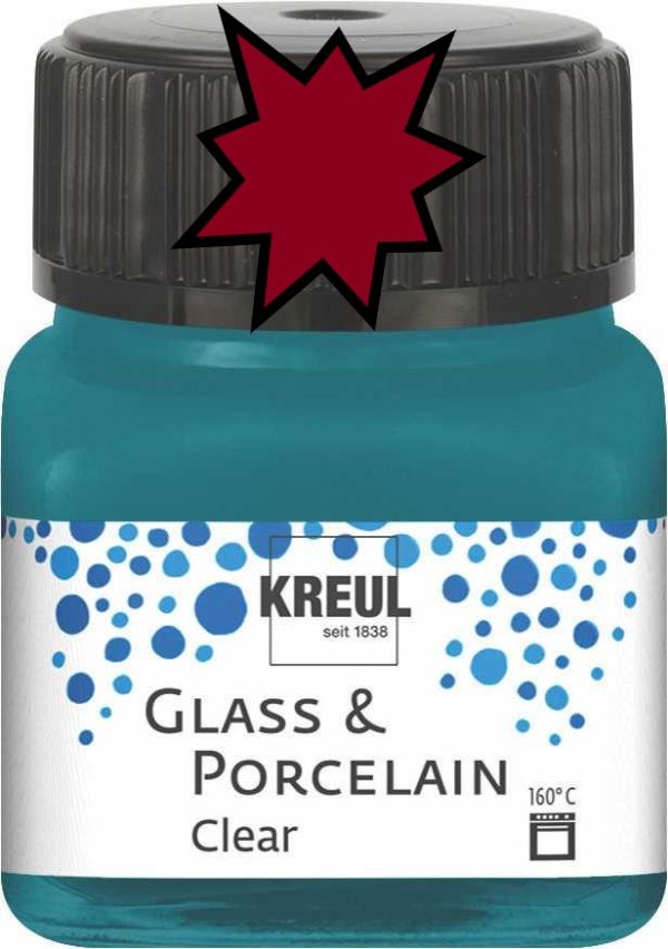 KREUL Glass & Porcelain Clear  20 мл. - WINE RED