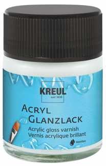 KREUL Acrylic Gloss Varnish water-based, Germany - Акрилен лак висок гланц 50мл