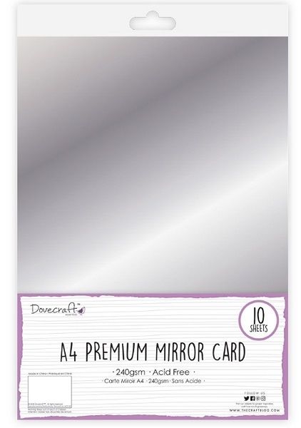 MIRROR CARD 240g  SILVER  A4 - Огледален картон - Сребро