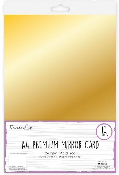 MIRROR CARD 240g  GOLD  A4 - Огледален картон - ЗЛАТО