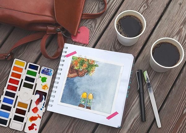 ART & GO NOMADE 18 Watercolours - Фин френски акварел за художници 18 цвята + Aquabrush