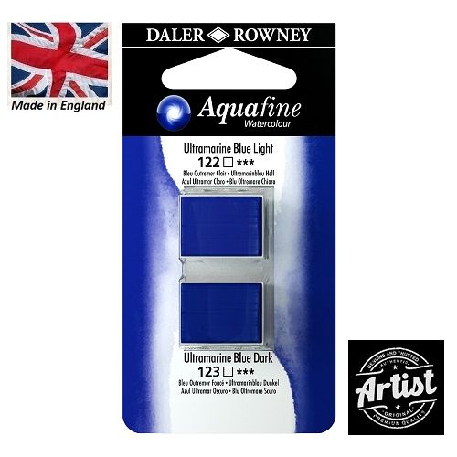 Watercolour Daler Rowney Aquafine Set 11 - ULTRAMARINE LIGHT / ULTRAMARINE DARK