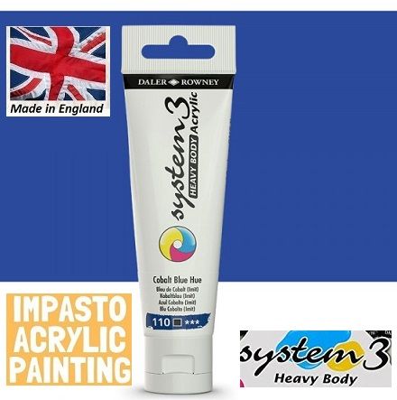 SYSTEM 3 HEAVY BODY ACRYLIC 59ml - Фини АКРИЛНИ БОИ ИМПАСТО #  COBALT BLUE