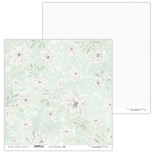 Lexi Design, Paper - Loft Christmas 02 - Дизайнерски двустранен картон 30,5 х 30,5 см. 