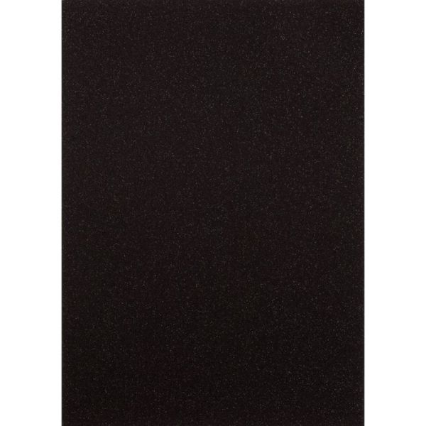 Florence • Glitter paper A4 250g Black - Глитер картон 250 гр. А4
