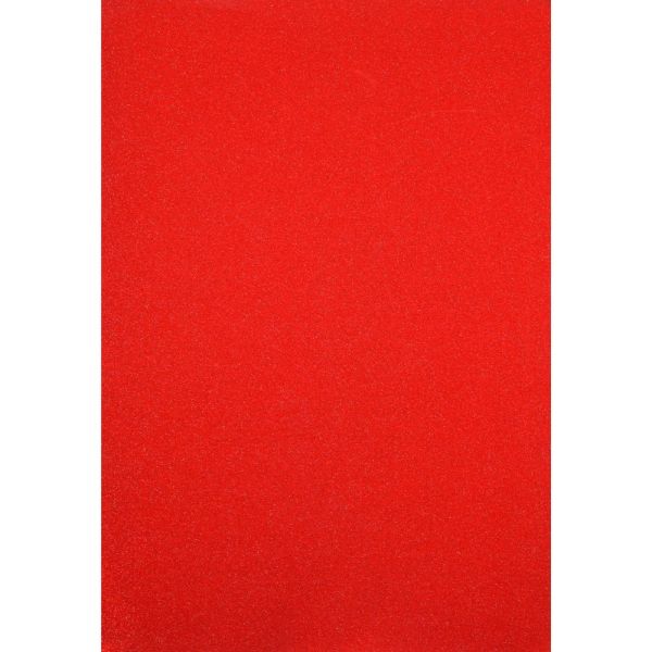 Florence • Glitter paper A4 250g Red - Глитер картон 250 гр. А4