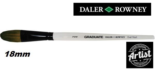 DR GRADUATE WHITE PONY/SYNTHETIC OVAL WASH 3/4"