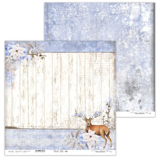 Lexi Design, Paper - Winter Tales 04 - Дизайнерски двустранен картон 30,5 х 30,5 см. 